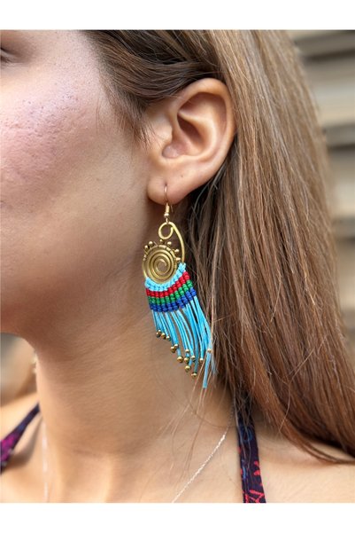 Miss Boheme Colorful Spiral Handcrafted Earrings