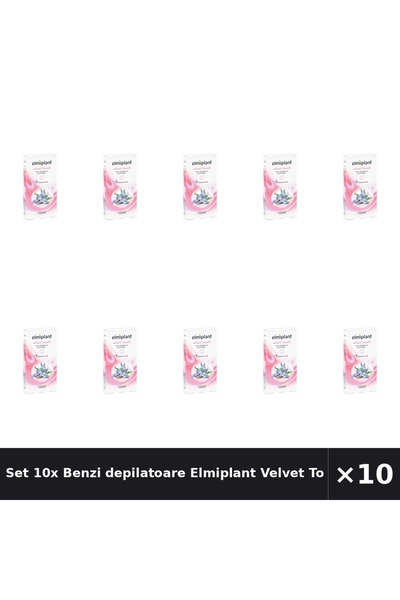ELMIPLANT Set 10x Benzi depilatoare Velvet Touch pentru fata, 20 buc