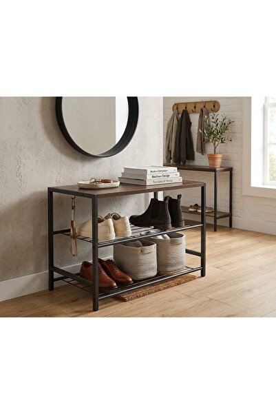 GENERAL 3-Tier Shoe Rack for Entryway – Stackable Metal Wire Shelves with Woo...