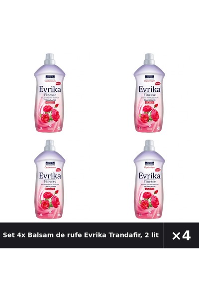 Evrika Set 4x Balsam de rufe Trandafir, 2 litri