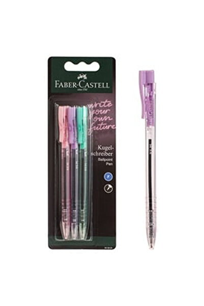 OEM Комплект полу-гел химикалки Faber Castell (сини) тънки - 3 броя