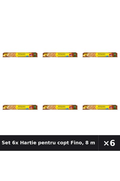 Fino Set 6x Hârtie pentru copt Fino, 8 m