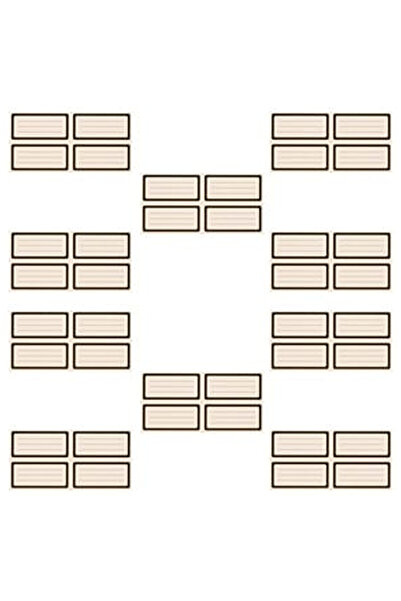 OEM Etichete Autocolante Clasice Negre 8x4cm - 40buc