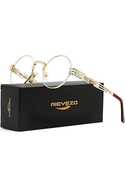 AIEYEZO Round Flip Up Sunglasses for Men and Women Rave Flip Glasses 90's Ret...