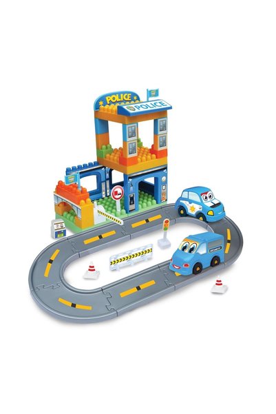 DEDE Set Cuburi de Construcție Stație Politie - 48 de piese – construcție cre...