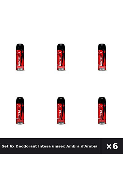 Intesa Set 6x Deodorant unisex Ambra d'Arabia 125 ml