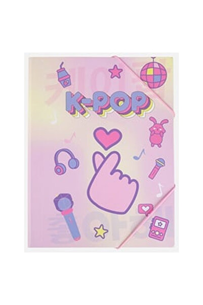 OEM Луксозна картонена папка с ластик за K-POP 24x32см