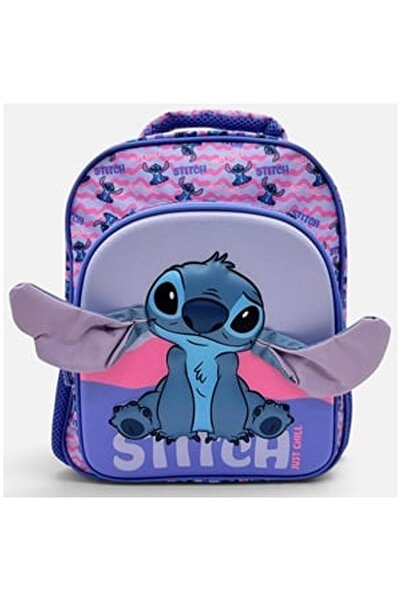 OEM Ghiozdan Gradinita Lila Stitch cu Urechi 3D