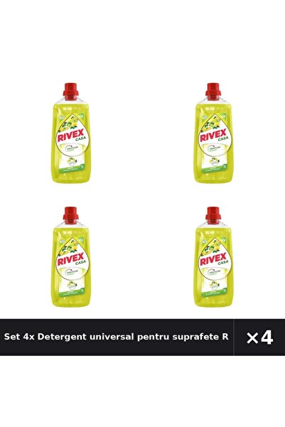 Rivex Set 4x Detergent universal pentru suprafete Casa, lamaie, 1 l