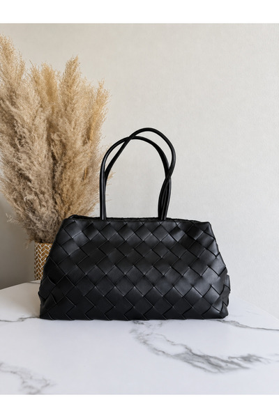 OEM Savage Premium – Geantă de mână din piele naturală – Negru