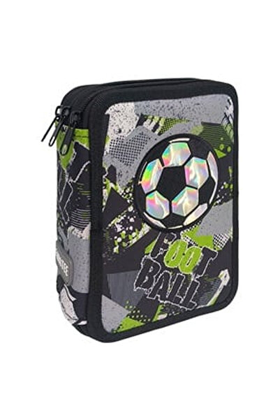 OEM Penar Echipat Triplu Negru Verde cu Model Fotbal 21x6x15cm
