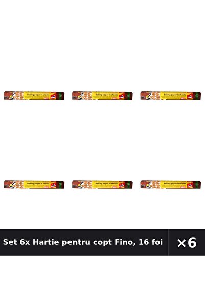 Fino Set 6x Hartie pentru copt Fino, 16 foi