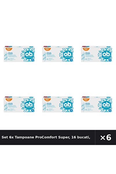 obbos Set 6x Tampoane ProComfort Super, 16 bucati, OB