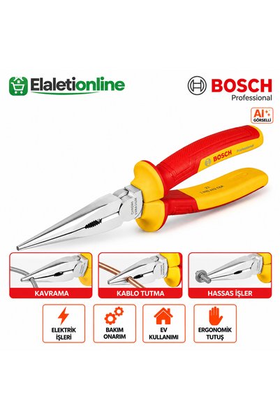 Bosch ELEKTRİKÇİ UZUN KARGABURUN 200MM VDE 1.000V