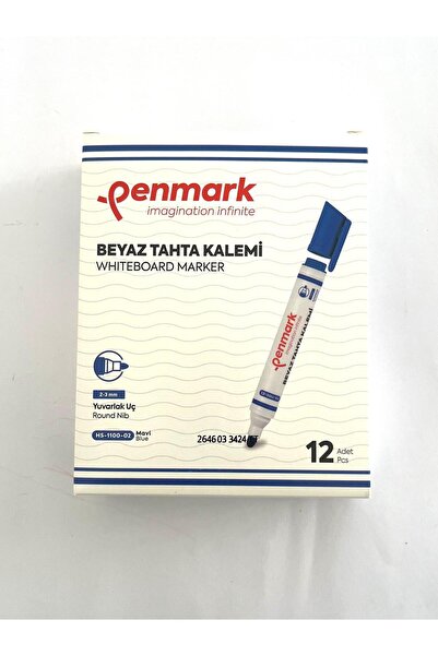 PENMARK Beyaz Tahta Kalemi 12'li Ekonomik Paket , Yazı Tahtası Kalemi , Ofis ve Okul İçin