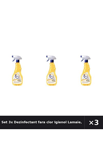 Igienol Set 3x Dezinfectant fara clor Lamaie, 750 ml