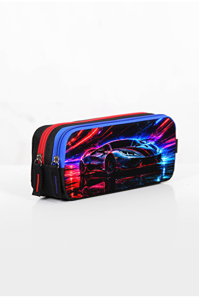 OMIX Original Neon Sports Car Model Double Compartment Pen Holder