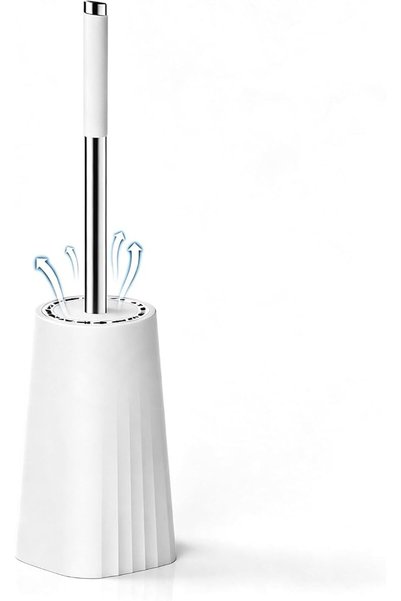 GENERAL SetSail Toilet Brush, Compact Size Toilet Bowl Brush and Holder Toile...