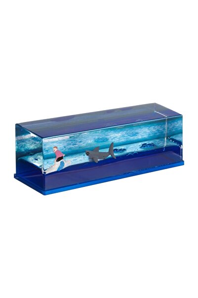 OEM Jucărie cu Lichid cu Miscare Lenta Surfer și Rechin 15x5x5cm – pentru joa...