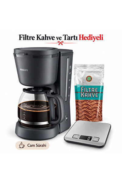 Hd7430/90 1,25 L Cam Sürahi Filtre Kahve Makinesi Filtre Kahve ve Tartı Hediyeli