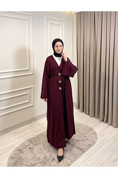 MODA VEDAT Damen-Tunika mit Knopfdetail und Taillenband -0600 (SM 38-42 / LXL...