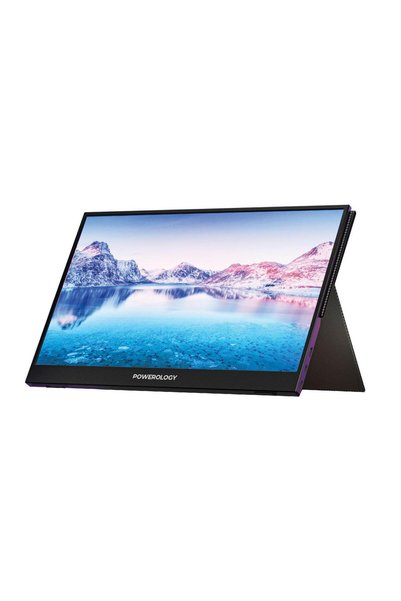 Powerology 15.6-inch Ultra-Slim Full HD Portable Monitor, Black