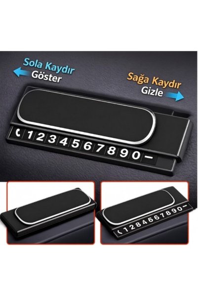 Aksefuar Lazer Premium Retractable In-Car Highlighted Phone Number Parking Number – Auto Parking Card