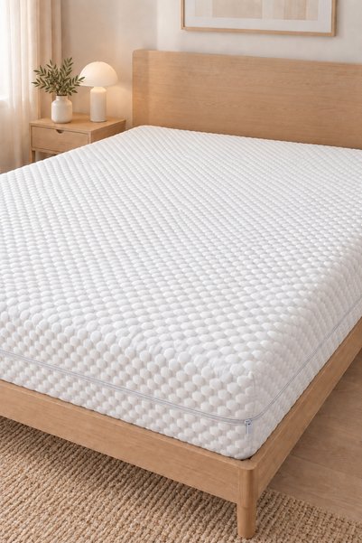 Hig Store 3 Katlı SIVI GEÇİRMEZ Full Koruma Sıvı Geçirmez Yatak Koruyucu Alez Yatak Kılıfı (30 CM YÜKSEKLİK)