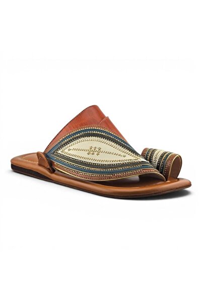 Al fanoos Embroidered Handmade Arabic Sandals for Men