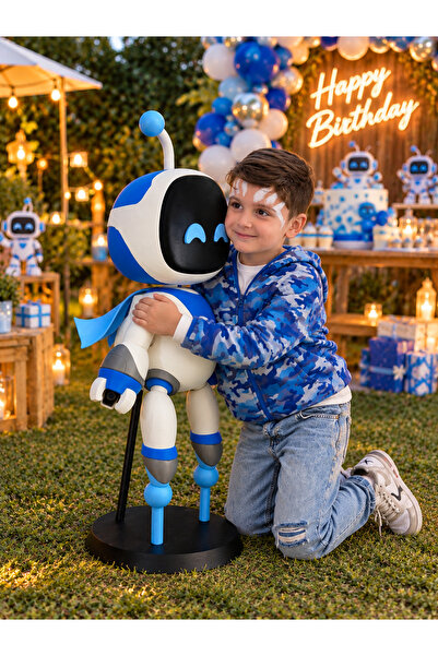 Dev boyut Astrobot Figür Playstation /Renkli Özel 3D Üretim/ 70 cm