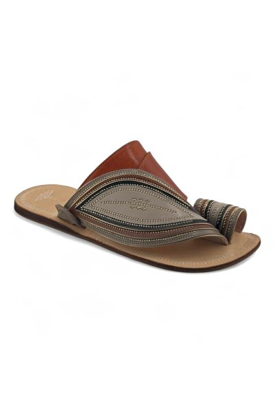 Al fanoos Embroidered Handmade Arabic Sandals for Men