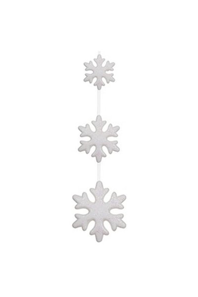 OEM Hanging Christmas Decoration Iridescent Flakes with Glitter 63cm