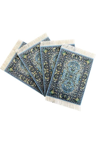 Inusitus Anstos Turkish Carpet Style Coaster Set, Absorbent Kitchen and Dinin...