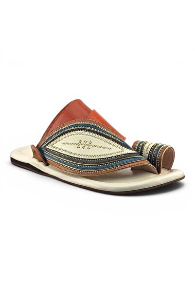 Al fanoos Embroidered Handmade Arabic Sandals for Men