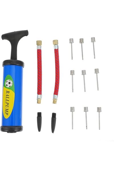 Arabest 14-Piece Sports Ball Pump Kit, ABS Resin, Blue, with 9 Air Needles, 2...