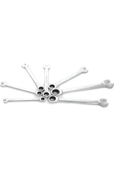 Performance Tool W709 SAE Reversible Ratcheting Wrench Set with 12 Point Box ...