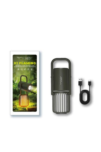 Vyvylabs X1 4-in-1 Camping Lantern with Bluetooth Speaker - Black