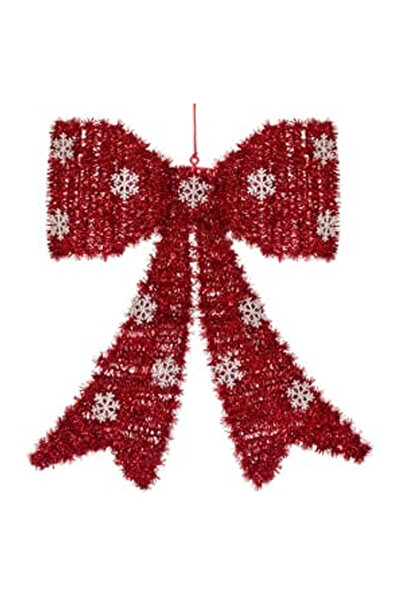 OEM Christmas Decoration 3D Bow with Tinsel 45cm