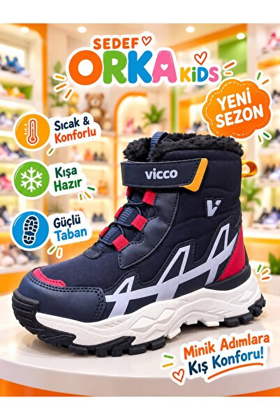 Vicco Saturn Kürklü Lacivert Bot