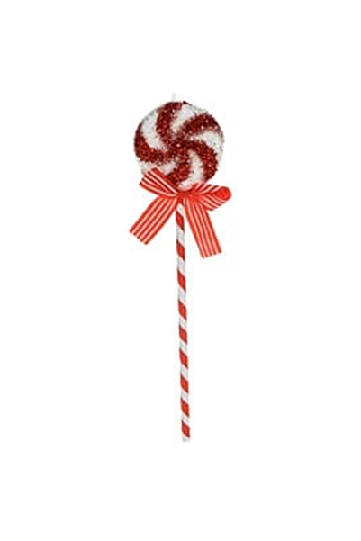 OEM Ornament Brad de Craciun Acadea din Spuma Rosie Alba cu Tinsel 36cm