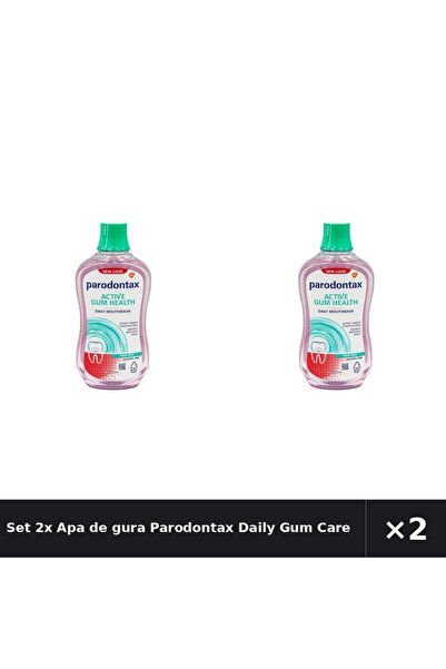 Parodontax Set 2x Apa de gura Daily Gum Care Fresh Mint, 500ml