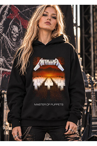 BUTSHIRT ‘METALLICA – Master Of Puppets‘ Baskılı Unisex Kapüşonlu DAR Kesim Sweatshirt