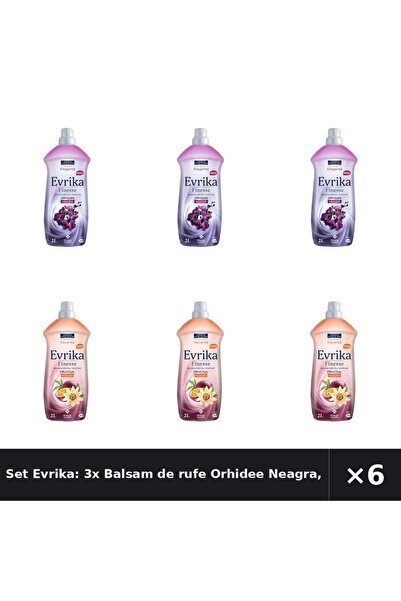 Evrika Set Evrika: 3x Balsam de rufe Orhidee Neagra, 2 litri + Balsam de rufe...