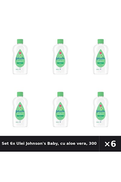 Johnson's Baby Set 6x Ulei Johnson's Baby, cu aloe vera, 300ml