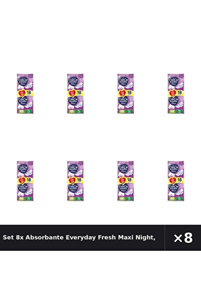 EveryDay Set 8x Absorbante Fresh Maxi Night, 18 bucăți