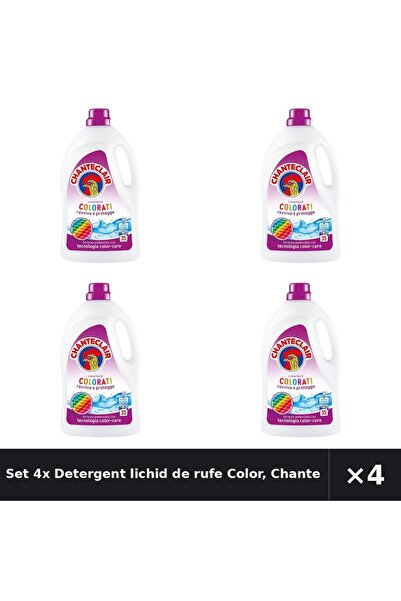 Chanteclair Set 4x Detergent lichid de rufe Color, Chanteclair, 1575ml, 35 sp...