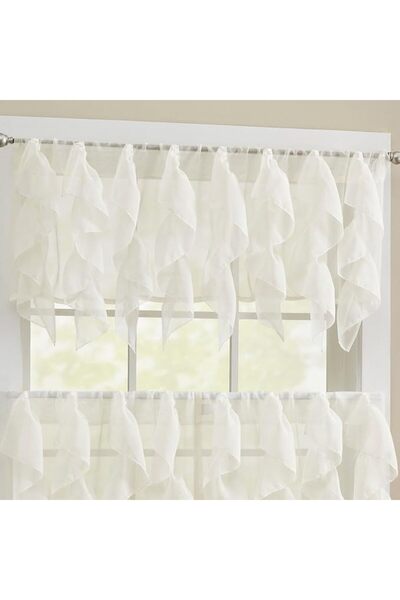Sweet Home Collection Kitchen Window Tier, Swag, or Valance Curtain Treatment...