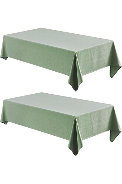 GENERAL Veblandy Faux Linen Rectangle Tablecloth Waterproof 52x70 inch Table ...