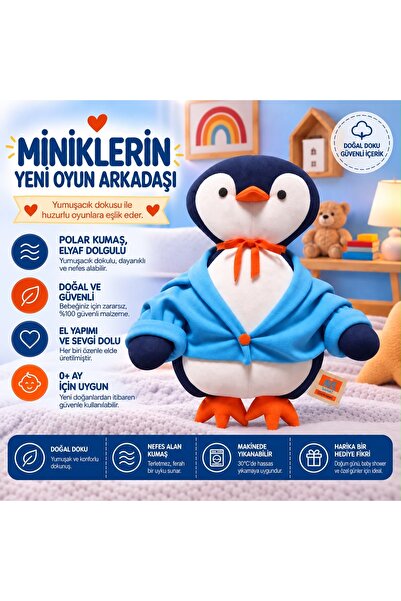 Penguen Figürlü Peluş Oyuncak