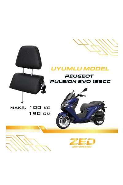 ThreeBack / PEUGEOT PULSION EVO 125CC uyumlu / Bel ve Sırt Dayama ve Yolcu Yükseltme Sistemi